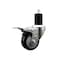Service Caster 3'' Black Poly Swivel 1-3/4'' Expanding Stem Caster Total Lock Brake SCC-EXTTL20S314-PPUB-BLK-134 - alternate 1